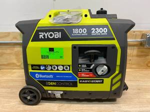 RYOBI 2,300-Watt Recoil Start Bluetooth Super Quiet Gasoline Powered Digital Inverter Generator with CO Shutdown Sensor