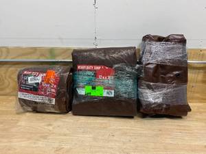 EVERBILT Lot of 3 Various Sized Tarps