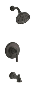 KOHLER Worth 1-Handle 3-Spray Tub and Shower Faucet in Oil-Rubbed Bronze (Valve Included)