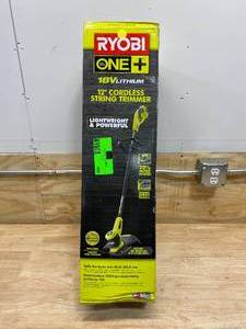 RYOBI ONE 18-Volt Lithium-Ion Electric Cordless String Trimmer 2.0 Ah Battery and Charger Included