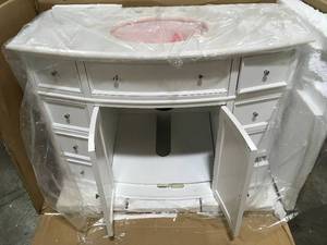 White Vanity with White sink see pictures
