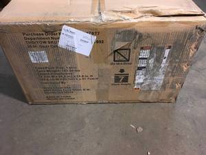 Husky Garage Cabinet 36 W x 72 H 4 D Adjustable Shelf Steel Storage Black not used