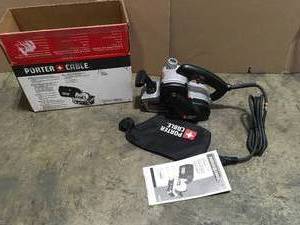 Porter Cable 3 in x 21 in variable speed sandre with dust bag  open box see pictures
