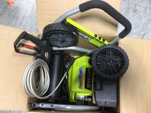 lot 11 image: 2,000 PSI 1.2 GPM Electric Pressure Washer by RYOBI in good condition
