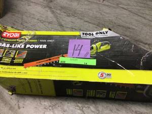 lot 14 image: 24 in. 40-Volt Lithium-Ion Cordless Battery Hedge Trimmer (Tool Only) by RYOBI in good condition
