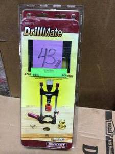 lot 43 image: DrillMate Portable Multi-Angle Drill Guide with 38 in. Chuck by Milescraft in good condition