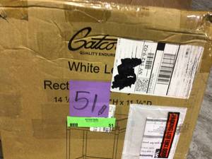 lot 51 image: Gatco White vanity stool see pictures