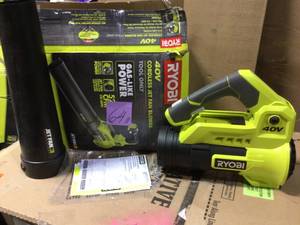 lot 64 image: 110 MPH 525 CFM 40-Volt Lithium-Ion Cordless Variable-Speed Battery Jet Fan Leaf Blower (Tool-Only) in good condition