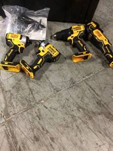 lot 103 image: Dewalt 20-Volt MAX Lithium-Ion Cordless Combo  4 Tools  with ToughSystem see pictures