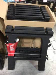 lot 108 image: Lot of 2 Cases Husky 28 in Compact Saw horses pairs see pictures
