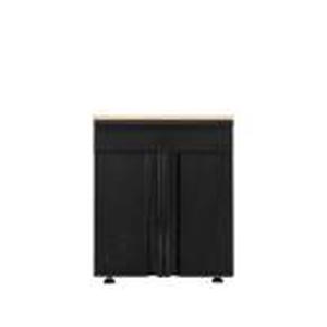 lot 114 image: Husky Heavy Duty Welded 28 in. W x 33 in. H x 21.5 in. D 20-Gauge Free Standing 1-Drawer 2-Door Steel Garage Base Cabinet not used