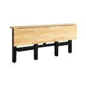 lot 115 image: Husky 6 ft. Folding Adjustable Height Solid Wood Top Workbench not used