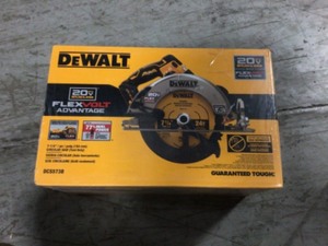 lot 102 image: Dewalt 20-Volt MAX Lithium Ion Cordless Brushless 7-14 in. Circular Saw with FLEXVOLT ADVANTAGE (Tool Only) not used