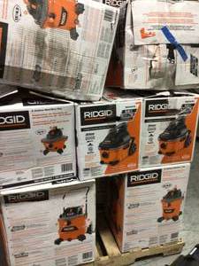 lot 8 image: MIX LOT OF RIDGID 12 GAL, 6 GAL, AND 4 GAL WETDRY VAC customer retunrs varius styles sizes and conditions