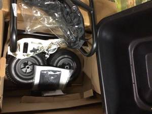 lot 18 image: 125 lb. 2.5 cu. ft. Tow Behind Broadcast Spreader by Brinly-Hardy not used