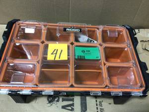 lot 41 image: Pro System Gear 10-Compartment Small Parts Organizer by RIDGID