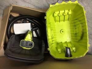lot 51 image: 18-Volt ONE 6 Gal. Cordless WetDry Vacuum (Tool Only) with Hose, Crevice Tool, Floor Nozzle and Extension Wand by RYOBI in good conditions