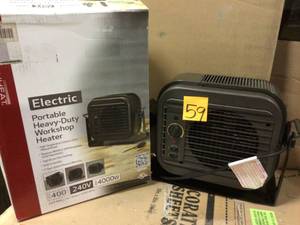 lot 59 image: 4,000-Watt Electric Convection Portable Heater i8n good conditions