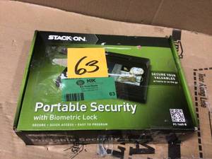 lot 63 image: Stack-On PC-1665-B Portable Locking Case with Biometric Lock