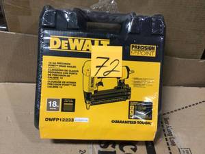 lot 72 image: 18-Gauge Pneumatic Corded Brad Nailer by DEWALT not used