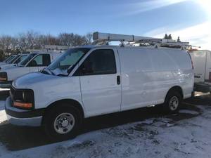 2014 CHEVY EXPRESS 3500 CARGO VAN - 4.8 L VORTEC - LOTS OF TOOL STORAGE - LADDER RACK - #(14019) SUPER NICE VAN