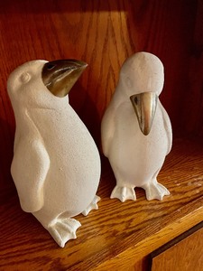 lot 53 image: Pair of Penguin Statues