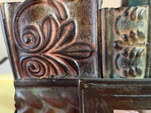 lot 25 image: Pier 1 Decorative Metal Mirror