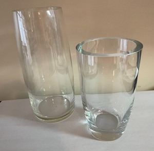 lot 26 image: Gorgeous Thick Glass Vases