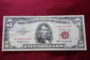 1963 Red Seal $5 Note
