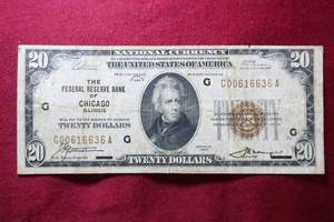 1929 $20.00 Note - Chicago