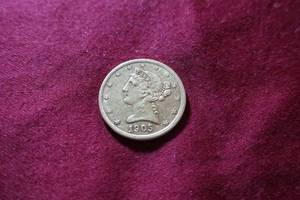 1905 S Liberty Head $5.00 Gold Coin