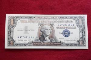 1957 A Silver Certificate $1 With Silver Foil Enhancement