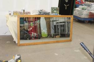 lot 177 image: Wood Framed Wall Mirror
