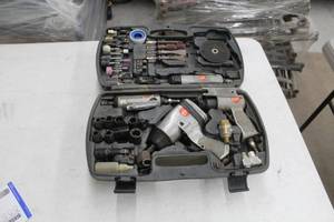 lot 224 image: Pneumatic Die Grinder, Impact Wrench, Chisel, Accessories, Case
