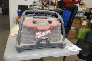 lot 240 image: Milwaukee Portable Electric Radio Powered by Rockford Fosgate