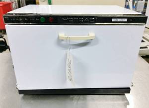 lot 10 image: MSRP $400 Hotcabi SM-207 UV Sterilizer Hot Towel Cabinet - Great Working Condition