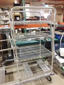 lot 35 image: Metro 3 Shelf Wire Hamper Cart