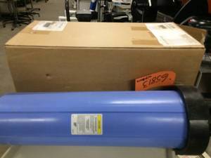 lot 40 image: Aquaboon Big Blue 4.5 x 20 Whole House Well Water Filter System THIS LOT INCLUDES 1 CASE OF (4) NEW IN BOX FILTERS FOR THIS SYSTEM - GREAT CONDITION - NO MOUNTING HARDWARE