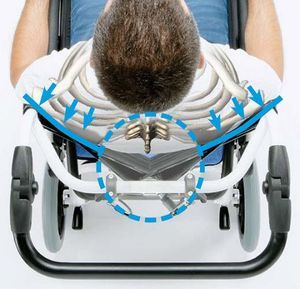lot 37 image: WOW MSRP $3700 Ormesa Juditta Model #830 Tilt-In-Space Wheelchair - Built To Relieve & Prevent Pressure Sores - Like New Condition