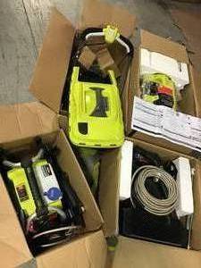 lot 10 image: Pallet with assorted Ryobi Tools various models and conditions customer returns see pictures