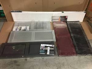 lot 18 image: LOT with assorted Shutters various sizes and models (DIFFERENT SIZES AND COLORS) see pictures