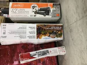 lot 24 image: LOT OF 3 LAWN SWEEPERS (DIFFERENT SIZES) (SEE PICS CAREFULLY)