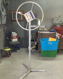 lot 100 image: Aluminum Stand, Boat Lift Wheel