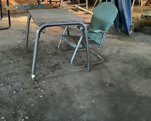 lot 672 image: Antique High Chair & Table