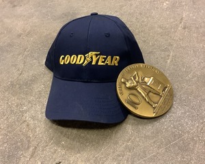 lot 172 image: Goodyear Ball Cap & Medallion-Vulcanizing Rubber