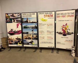 lot 56 image: Steel Framed Ad Stand