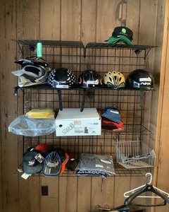 lot 244 image: Black Metal Wall Shelving, Qty 2 (contents not included)