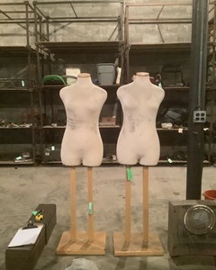 lot 284 image: Two Fabric Covered Mannequins