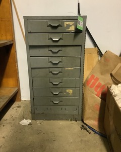 lot 28 image: Parts Storage Cabinet, Sno-JetKawasaki Parts