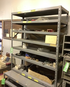 lot 23 image: Two Steel Storage Racks, Contents Included